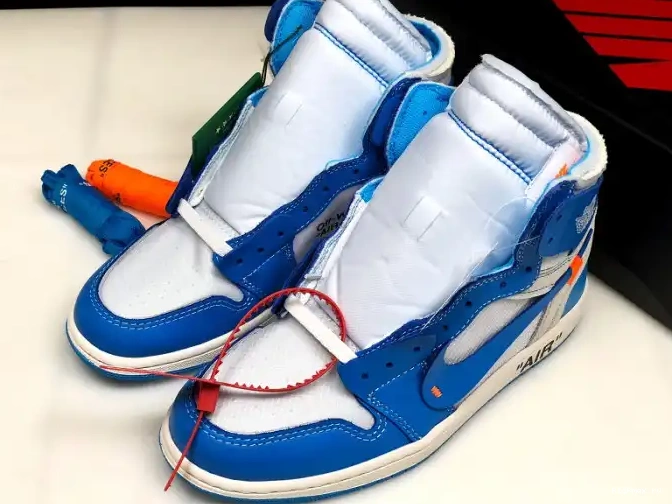 Cheap UNC Jordan Powder AQ0818-148 Off-White Blue 1 Air 0407
